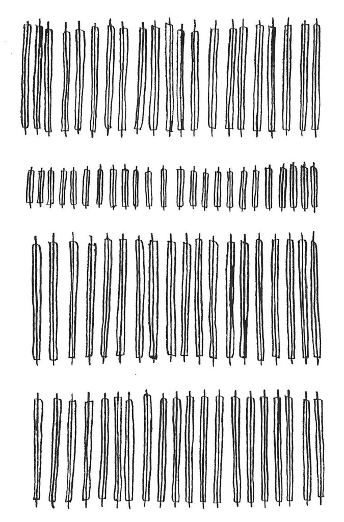 En parallèle - Chinese ink on paper -17,8 X 12,6 cm- Anne-Sophie Coiffet