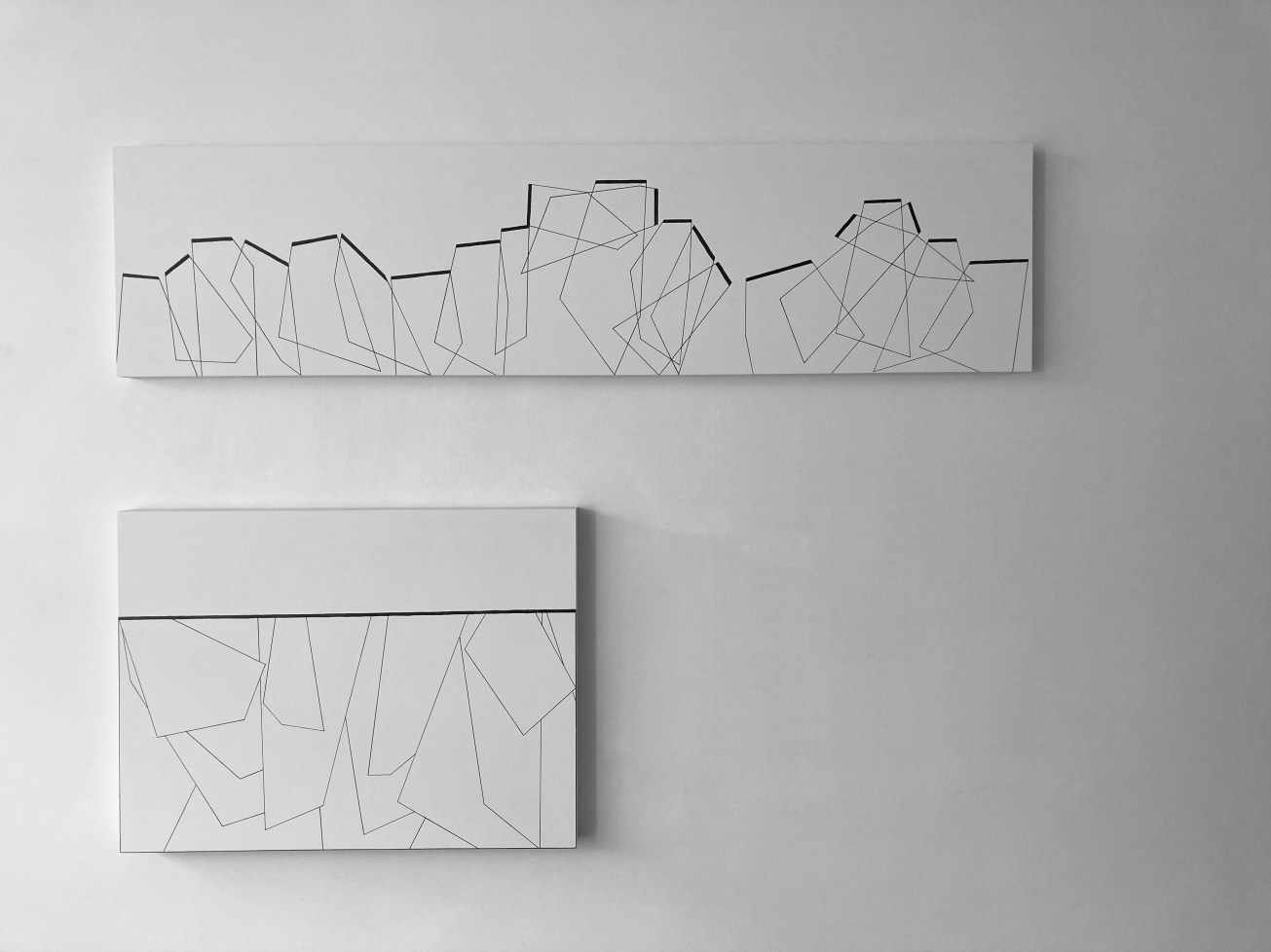Anne-Sophie Coiffet, HD, Re-construction_paintings on canvas_122 x 30,5 cm ; 61 x 45,5 cm_2015